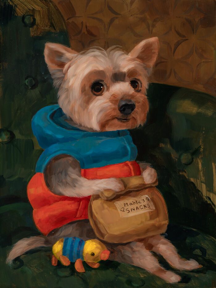 Retratos de animais engraçados: As pinturas que fazem cachorros e gatos parecerem mais humanos que muita fente (31 fotos) 19 Retratos de animais engraçados: As pinturas que fazem cachorros e gatos parecerem mais humanos que muita fente (31 fotos) 19