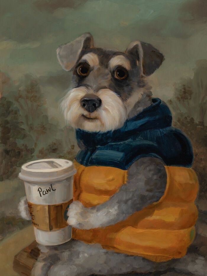 Retratos de animais engraçados: As pinturas que fazem cachorros e gatos parecerem mais humanos que muita fente (31 fotos) 22 Retratos de animais engraçados: As pinturas que fazem cachorros e gatos parecerem mais humanos que muita fente (31 fotos) 22