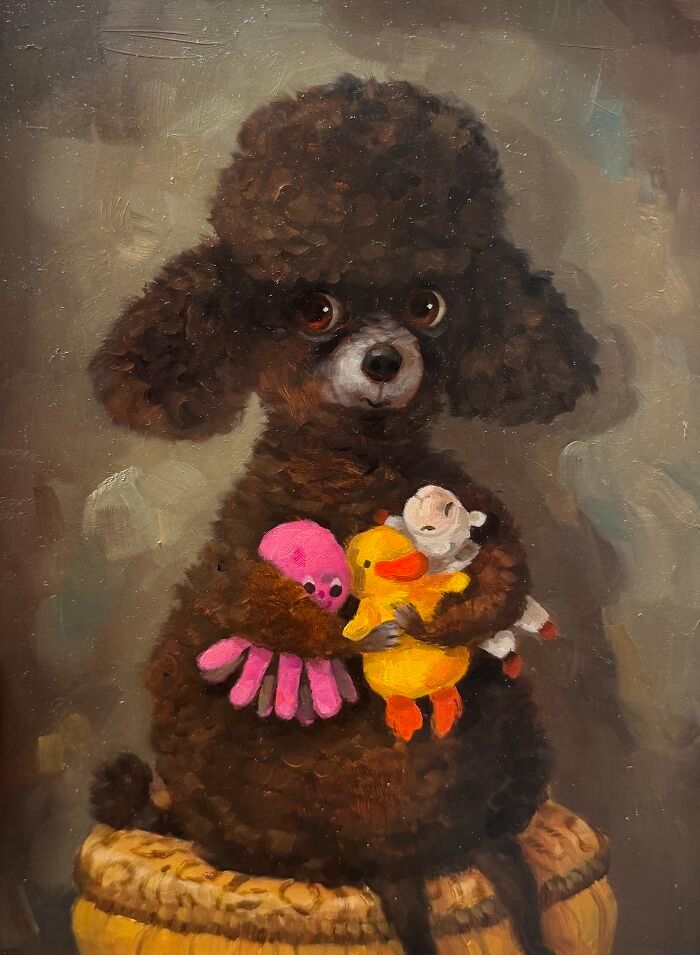 Retratos de animais engraçados: As pinturas que fazem cachorros e gatos parecerem mais humanos que muita fente (31 fotos) 23 Retratos de animais engraçados: As pinturas que fazem cachorros e gatos parecerem mais humanos que muita fente (31 fotos) 23