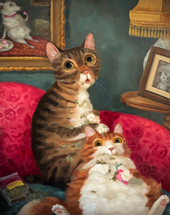 Retratos de animais engraçados: As pinturas que fazem cachorros e gatos parecerem mais humanos que muita fente (31 fotos) 28 Retratos de animais engraçados: As pinturas que fazem cachorros e gatos parecerem mais humanos que muita fente (31 fotos) 28