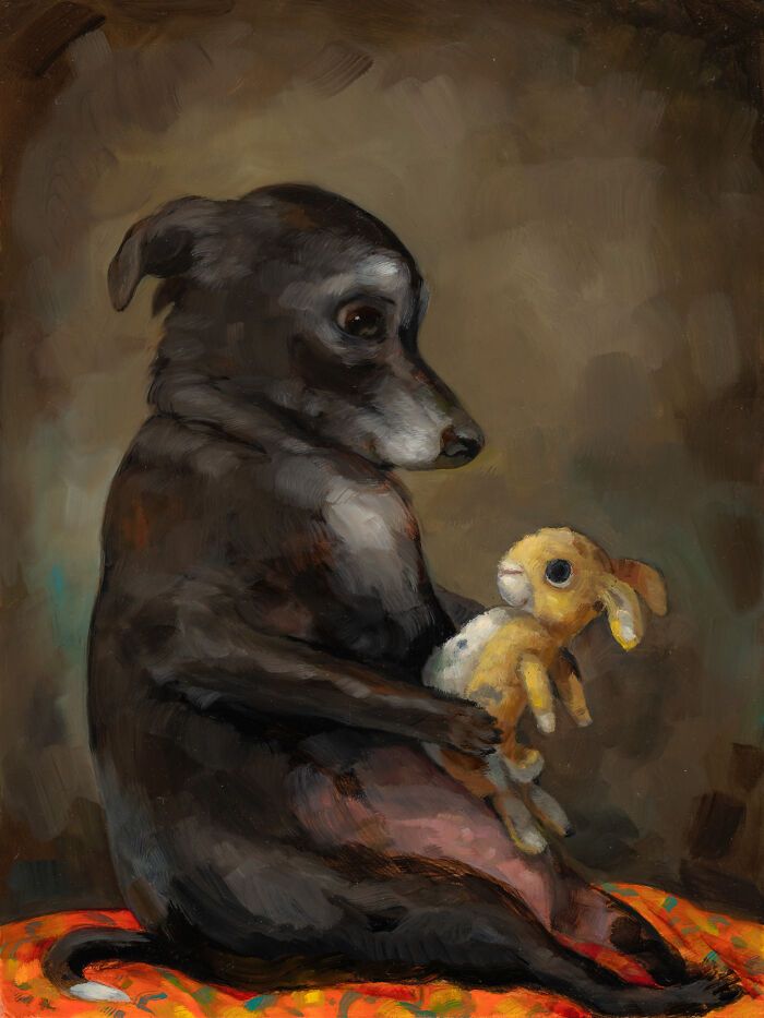 Retratos de animais engraçados: As pinturas que fazem cachorros e gatos parecerem mais humanos que muita fente (31 fotos) 29 Retratos de animais engraçados: As pinturas que fazem cachorros e gatos parecerem mais humanos que muita fente (31 fotos) 29