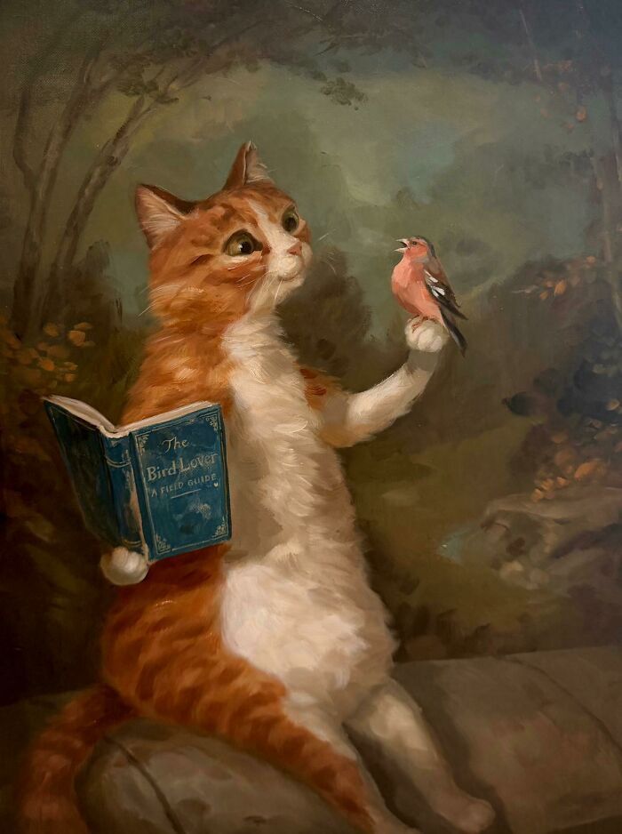 Retratos de animais engraçados: As pinturas que fazem cachorros e gatos parecerem mais humanos que muita fente (31 fotos) 30 Retratos de animais engraçados: As pinturas que fazem cachorros e gatos parecerem mais humanos que muita fente (31 fotos) 30
