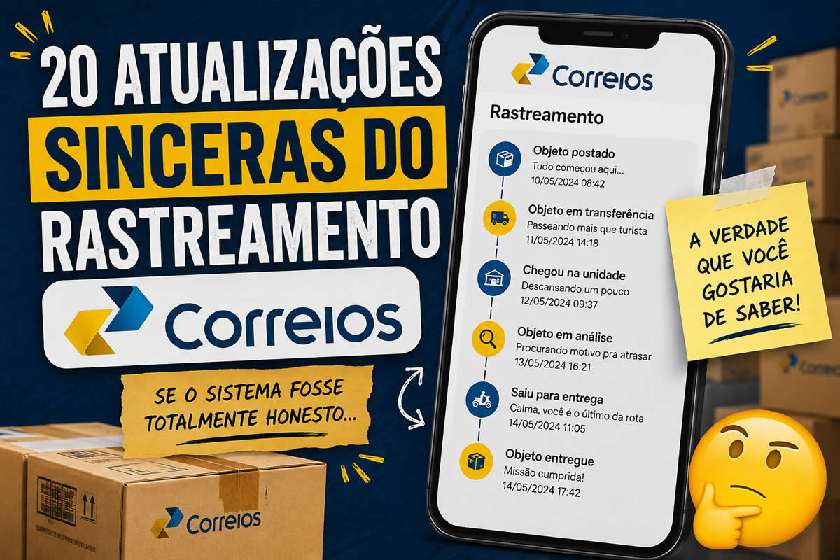 20 atualizações sinceras do rastreamento dos Correios 20 atualizações sinceras do rastreamento dos Correios