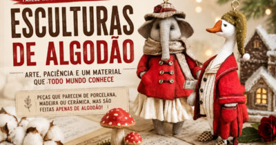 31 esculturas de algodão impressionam ao parecerem feitas de madeira, porcelana e até cerâmica