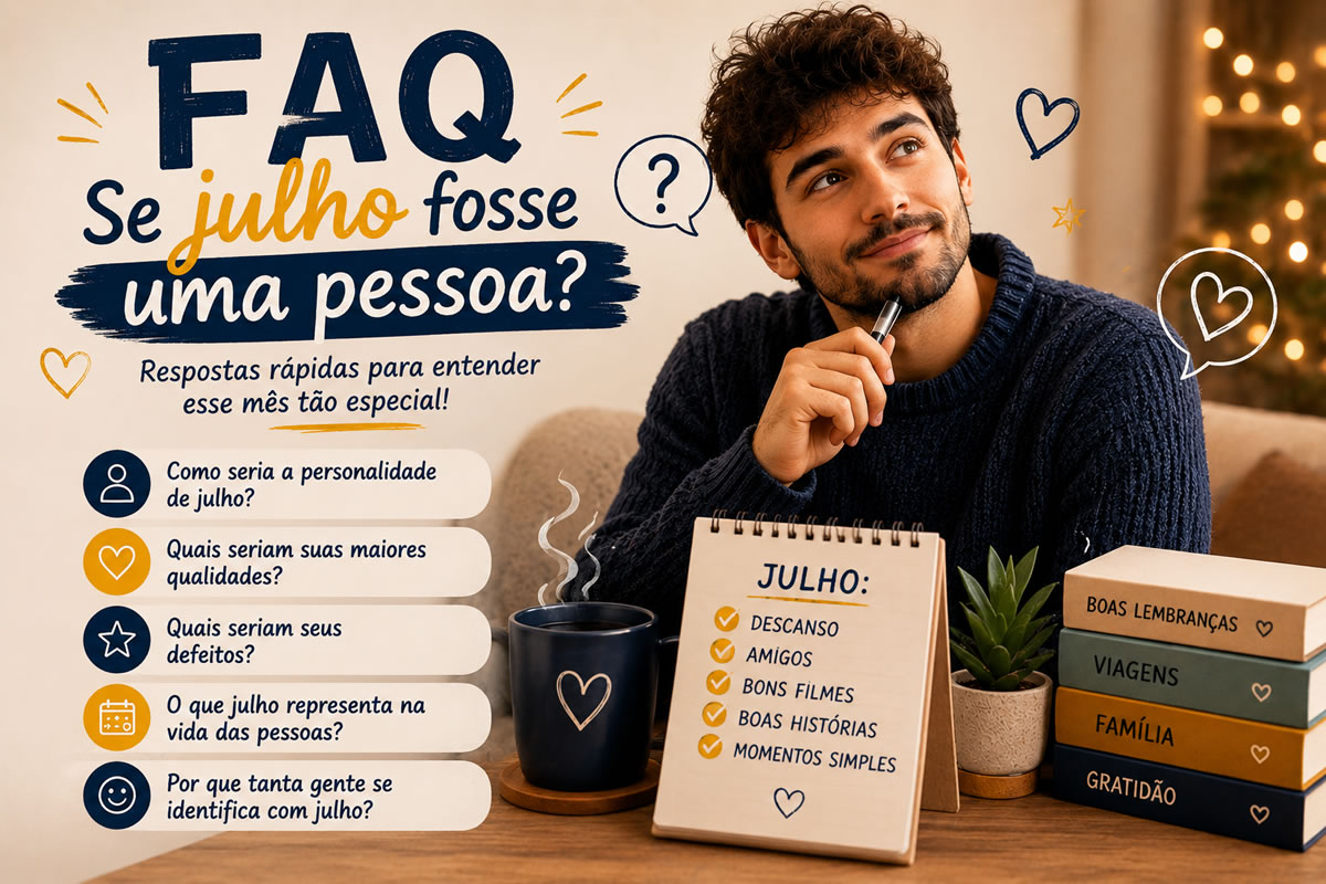 Perguntas frequentes sobre como seria se julho fosse uma pessoa