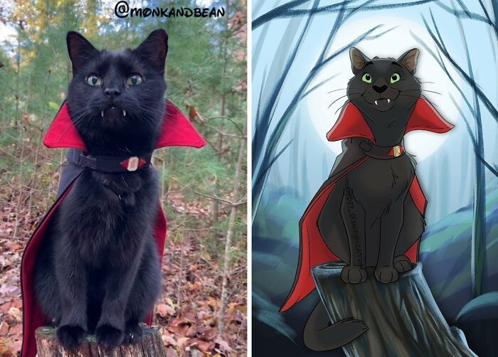 Pets em estilo Disney: as ilustrações que transformam animais de estimação em personagens inesquecíveis (26 fotos) 1