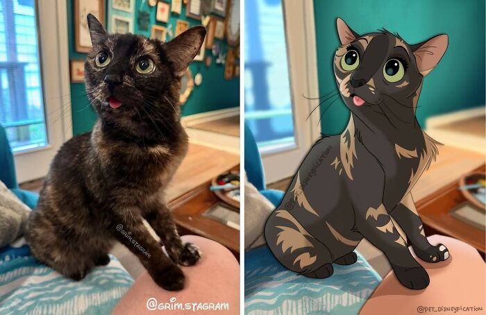 Pets em estilo Disney: as ilustrações que transformam animais de estimação em personagens inesquecíveis (26 fotos) 10