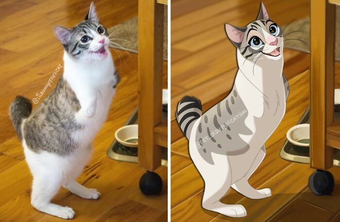 Pets em estilo Disney: as ilustrações que transformam animais de estimação em personagens inesquecíveis (26 fotos) 14