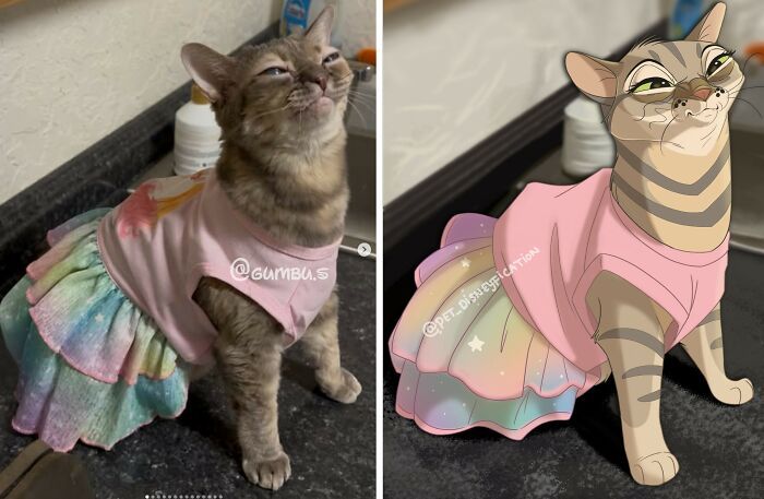 Pets em estilo Disney: as ilustrações que transformam animais de estimação em personagens inesquecíveis (26 fotos) 15
