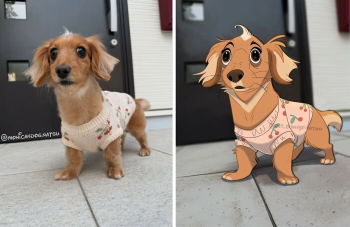 Pets em estilo Disney: as ilustrações que transformam animais de estimação em personagens inesquecíveis (26 fotos) 17