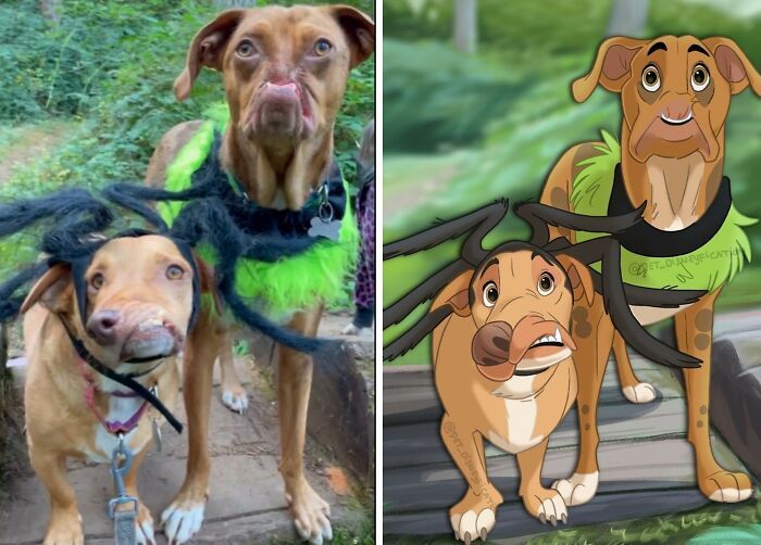 Pets em estilo Disney: as ilustrações que transformam animais de estimação em personagens inesquecíveis (26 fotos) 24