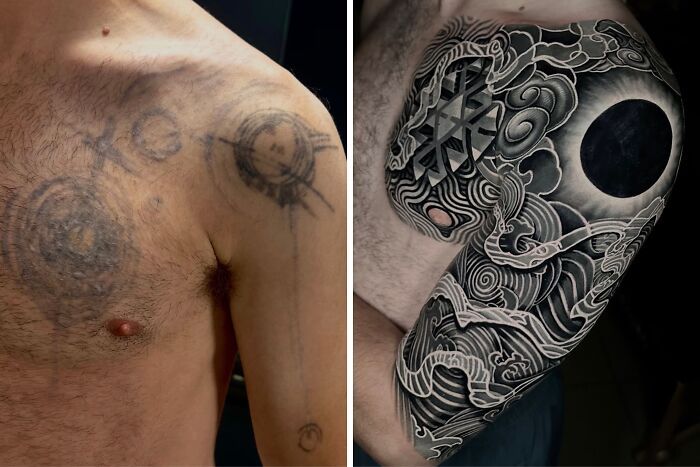 Tatuagem para cobrir cicatriz: Como artistas transformam marcas em verdadeiras obras de arte (25 fotos) 6 Tatuagem para cobrir cicatriz: Como artistas transformam marcas em verdadeiras obras de arte (25 fotos) 6
