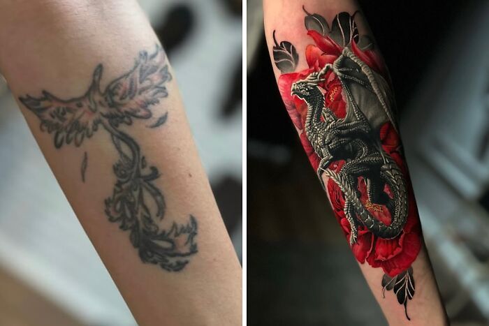 Tatuagem para cobrir cicatriz: Como artistas transformam marcas em verdadeiras obras de arte (25 fotos) 17 Tatuagem para cobrir cicatriz: Como artistas transformam marcas em verdadeiras obras de arte (25 fotos) 17