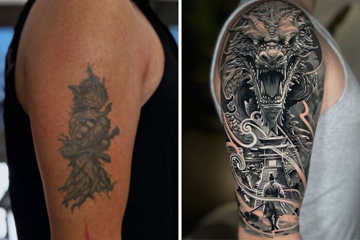 Tatuagem para cobrir cicatriz: Como artistas transformam marcas em verdadeiras obras de arte (25 fotos) 18 Tatuagem para cobrir cicatriz: Como artistas transformam marcas em verdadeiras obras de arte (25 fotos) 18
