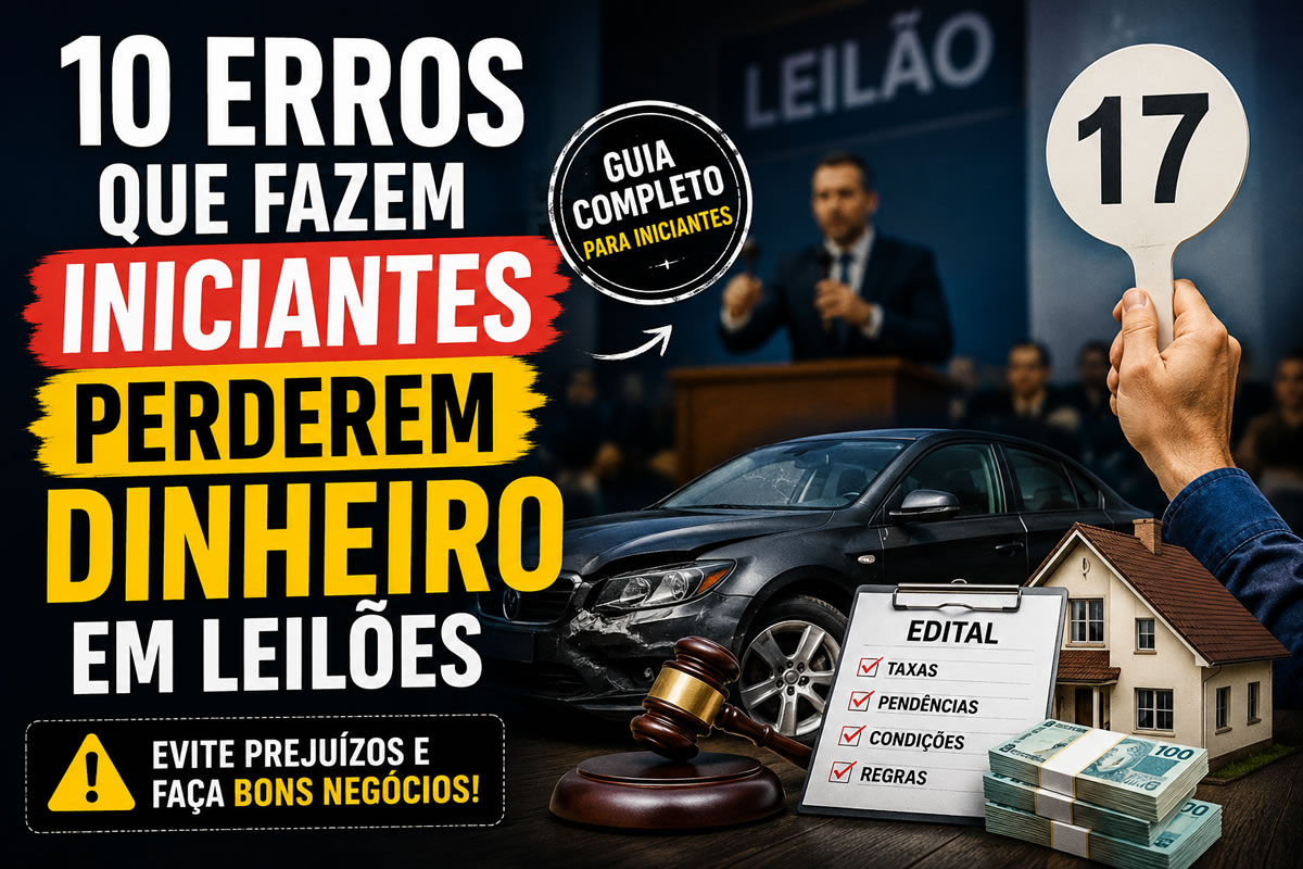 Leilão para iniciantes: 10 erros que fazem você perder dinheiro Leilão para iniciantes: 10 erros que fazem você perder dinheiro