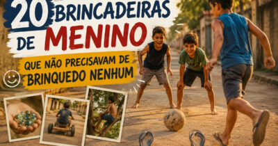 20 brincadeiras de menino que não precisavam de brinquedo nenhum