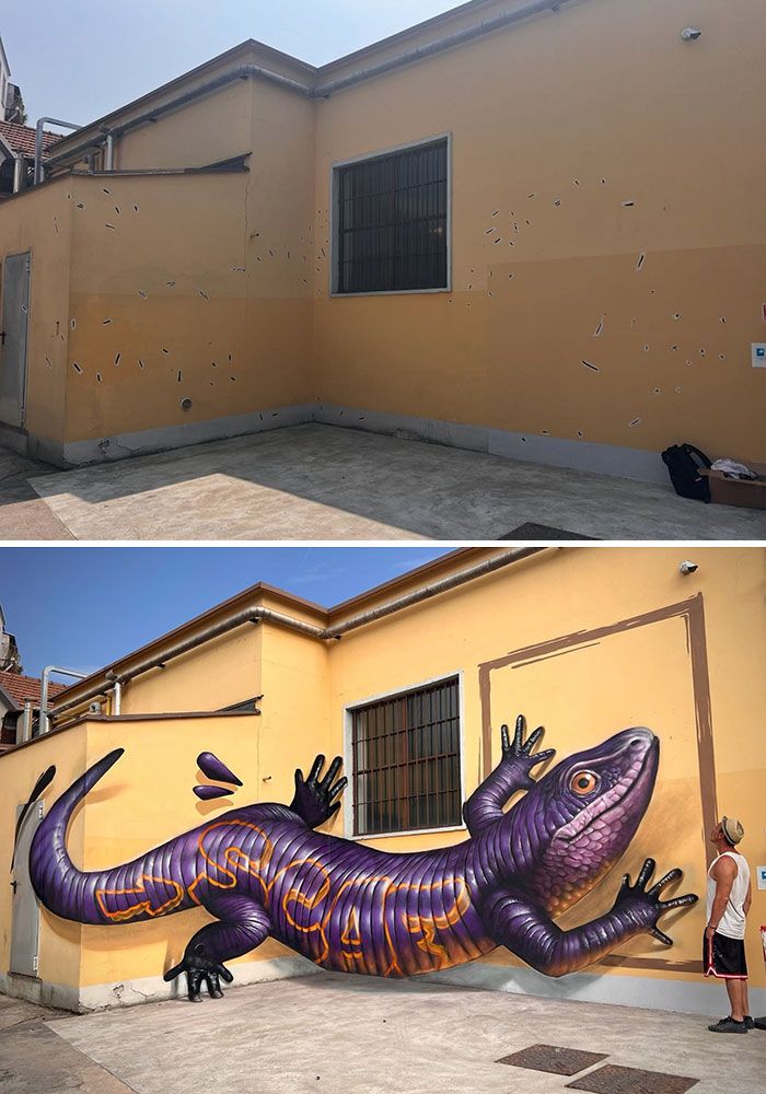 Arte urbana 3D: as pinturas que fazem qualquer parede parecer um portal para outra realidade (28 fotos) 2