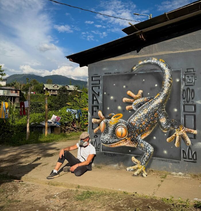 Arte urbana 3D: as pinturas que fazem qualquer parede parecer um portal para outra realidade (28 fotos) 9