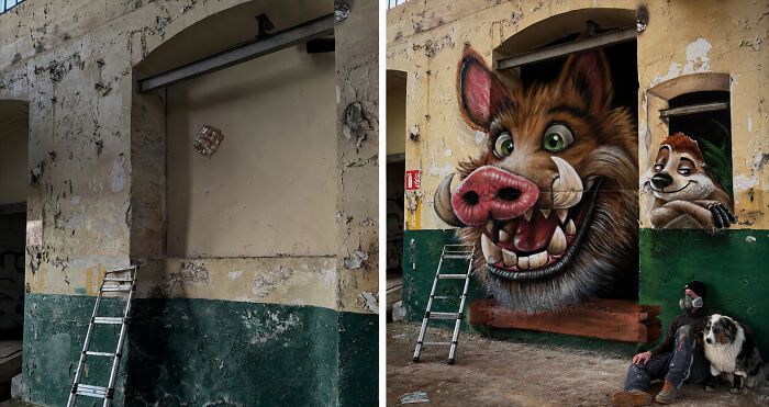 Arte urbana 3D: as pinturas que fazem qualquer parede parecer um portal para outra realidade (28 fotos) 16