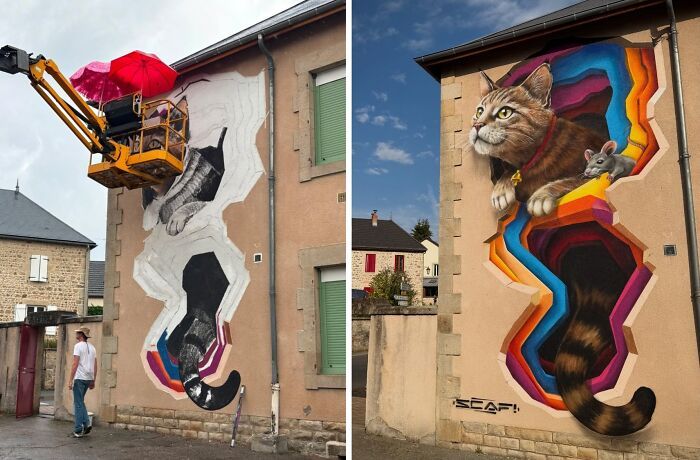 Arte urbana 3D: as pinturas que fazem qualquer parede parecer um portal para outra realidade (28 fotos) 21