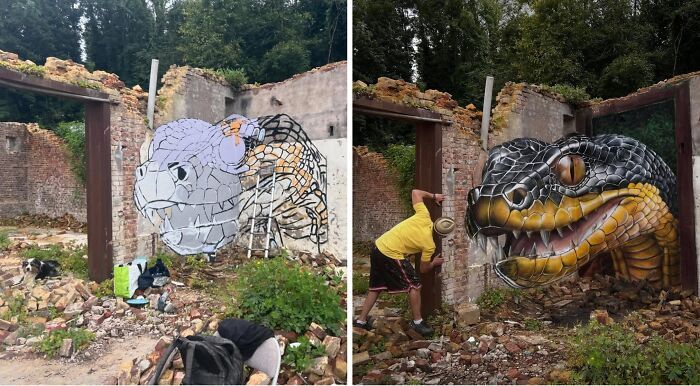 Arte urbana 3D: as pinturas que fazem qualquer parede parecer um portal para outra realidade (28 fotos) 27