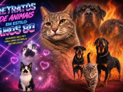 Retratos de animais em estilo anos 80 estão transformando pets em verdadeiras estrelas (32 fotos)