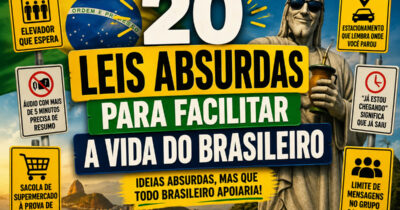 Se o Brasil pudesse criar 20 leis absurdas para facilitar a vida do brasileiro