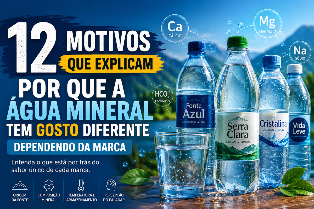 12 motivos que explicam por que a água mineral tem gosto diferente dependendo da marca 12 motivos que explicam por que a água mineral tem gosto diferente dependendo da marca