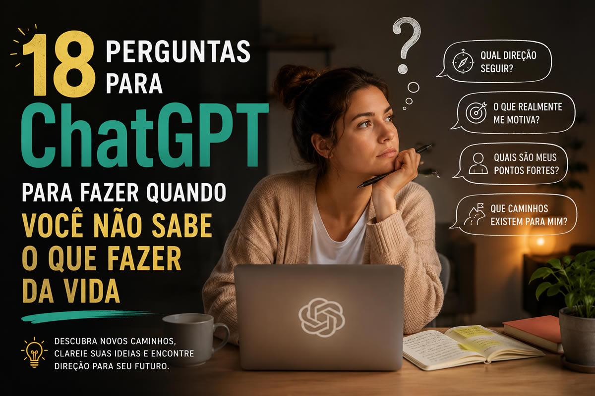 18 perguntas para ChatGPT para fazer quando você não sabe o que fazer da vida 18 perguntas para ChatGPT para fazer quando você não sabe o que fazer da vida