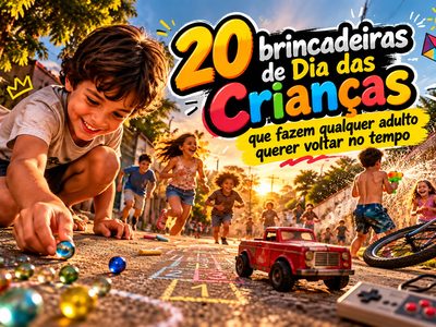 20 brincadeiras de Dia das Crianças que fazem qualquer adulto querer voltar no tempo