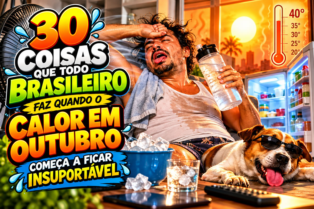 30 coisas que todo brasileiro faz quando o calor em outubro começa a ficar insuportável
