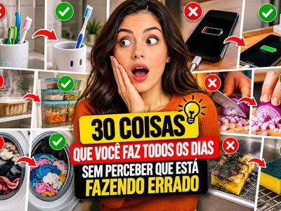 30 coisas que você faz todos os dias sem perceber que está fazendo errado