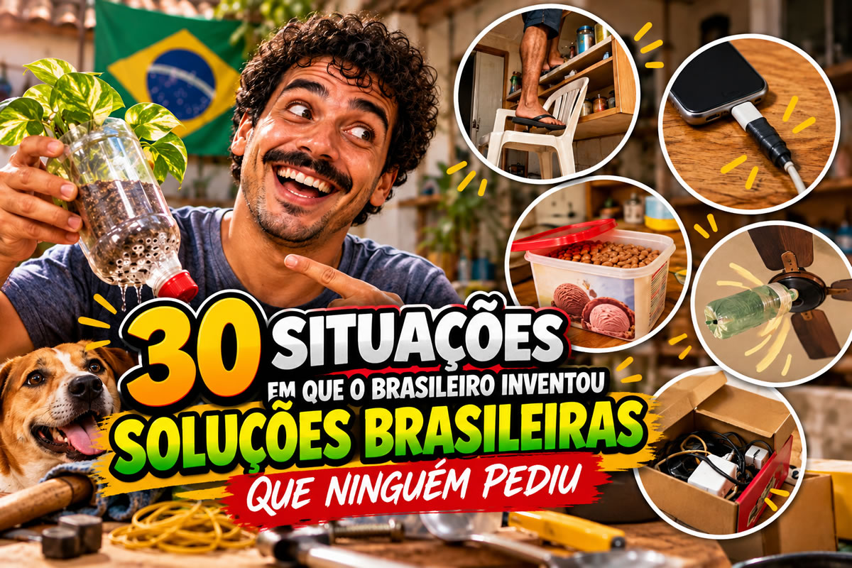30 situações em que você percebe que o brasileiro inventou uma solução que ninguém pediu