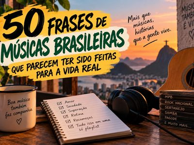 50 frases de músicas brasileiras que parecem ter sido feitas para a vida real