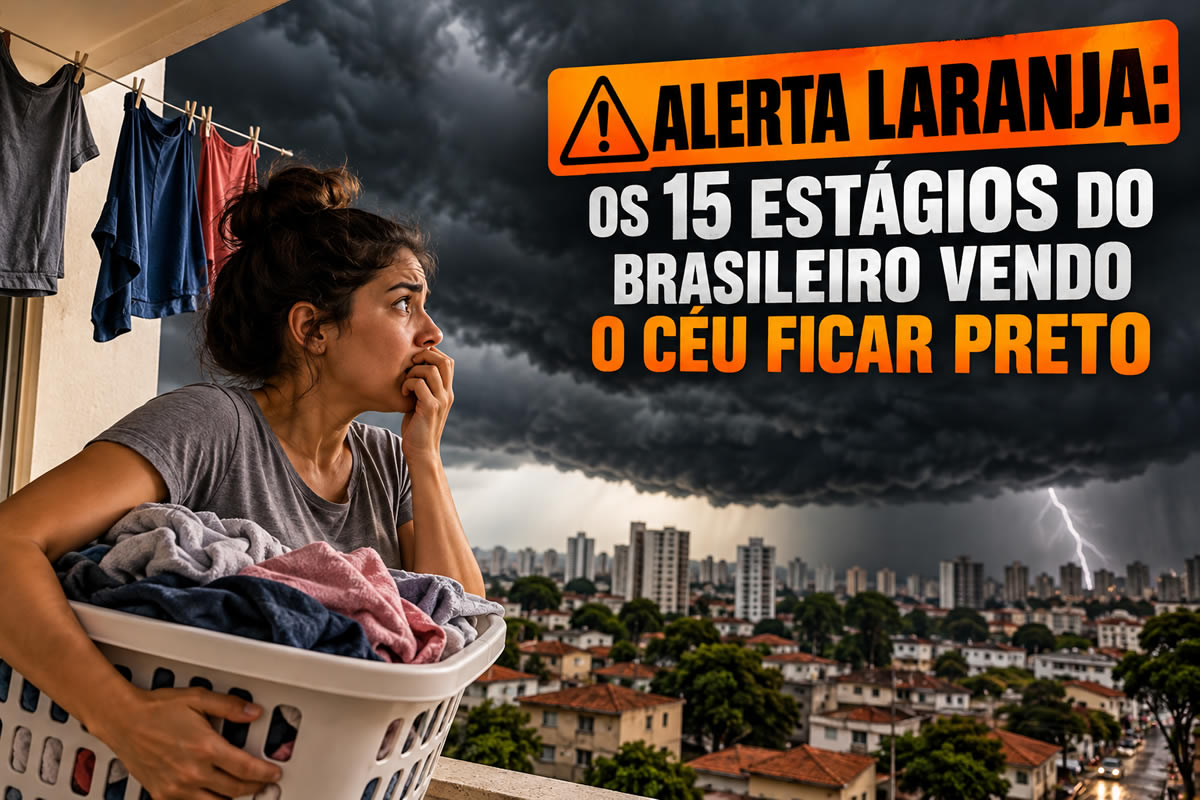 Alerta laranja: os 15 estágios do brasileiro vendo o céu ficar preto Alerta laranja: os 15 estágios do brasileiro vendo o céu ficar preto
