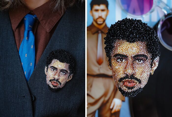 Arte com miçangas: ela usa milhares de pequenas peças para criar retratos impressionantes (31 fotos) 11 Arte com miçangas: ela usa milhares de pequenas peças para criar retratos impressionantes (31 fotos) 11