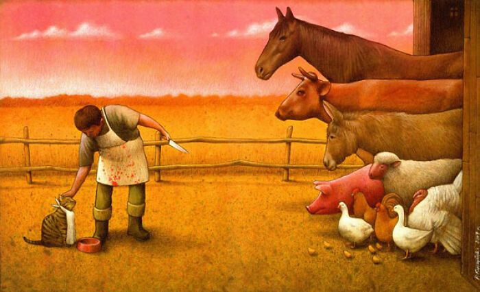 Ilustrações satíricas de Paweł Kuczyński que parecem simples, mas escondem críticas surpreendentes (32 fotos) 5 Ilustrações satíricas de Paweł Kuczyński que parecem simples, mas escondem críticas surpreendentes (32 fotos) 5