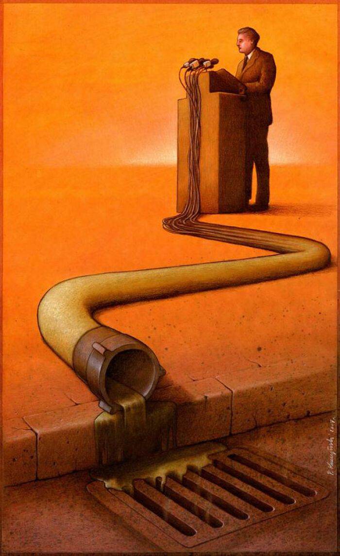 Ilustrações satíricas de Paweł Kuczyński que parecem simples, mas escondem críticas surpreendentes (32 fotos) 14 Ilustrações satíricas de Paweł Kuczyński que parecem simples, mas escondem críticas surpreendentes (32 fotos) 14