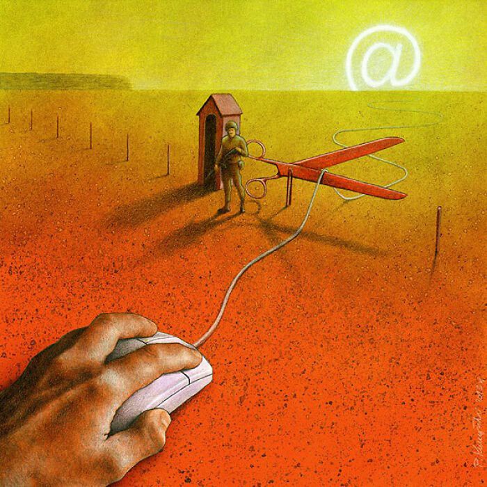 Ilustrações satíricas de Paweł Kuczyński que parecem simples, mas escondem críticas surpreendentes (32 fotos) 23 Ilustrações satíricas de Paweł Kuczyński que parecem simples, mas escondem críticas surpreendentes (32 fotos) 23