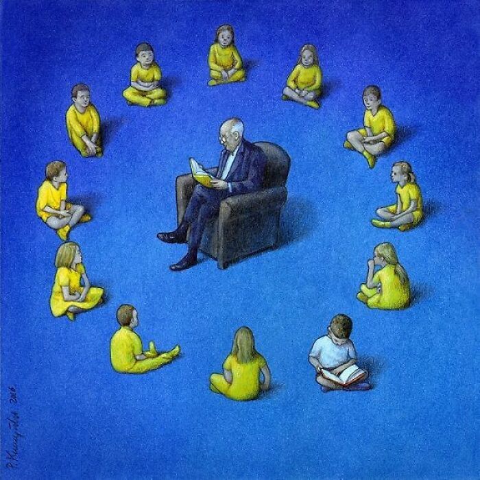 Ilustrações satíricas de Paweł Kuczyński que parecem simples, mas escondem críticas surpreendentes (32 fotos) 26 Ilustrações satíricas de Paweł Kuczyński que parecem simples, mas escondem críticas surpreendentes (32 fotos) 26