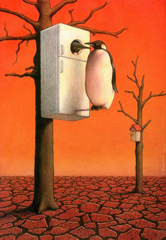 Ilustrações satíricas de Paweł Kuczyński que parecem simples, mas escondem críticas surpreendentes (32 fotos) 29 Ilustrações satíricas de Paweł Kuczyński que parecem simples, mas escondem críticas surpreendentes (32 fotos) 29