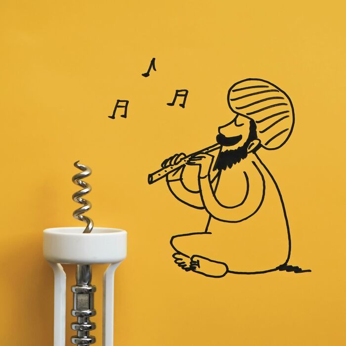 Objetos do cotidiano transformados em arte: quando uma simples linha muda tudo (32 fotos) 20 Objetos do cotidiano transformados em arte: quando uma simples linha muda tudo (32 fotos) 20