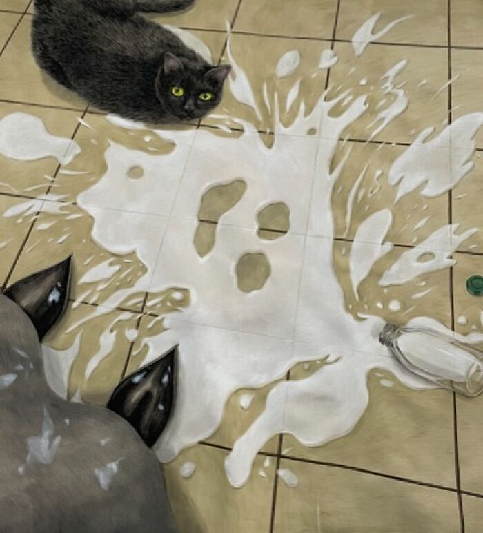 Pinturas de gatos pretos parecem tranquilas, mas escondem detalhes que mudam tudo Pinturas de gatos pretos parecem tranquilas, mas escondem detalhes que mudam tudo