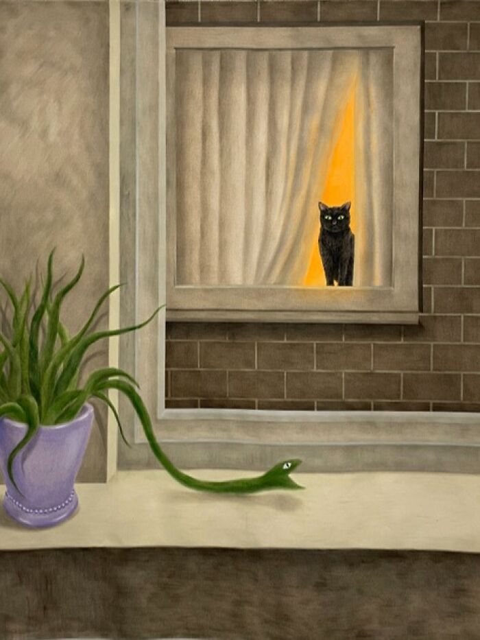 Pinturas de gatos pretos parecem tranquilas, mas escondem detalhes que mudam tudo (30 fotos) 1 Pinturas de gatos pretos parecem tranquilas, mas escondem detalhes que mudam tudo (30 fotos) 1