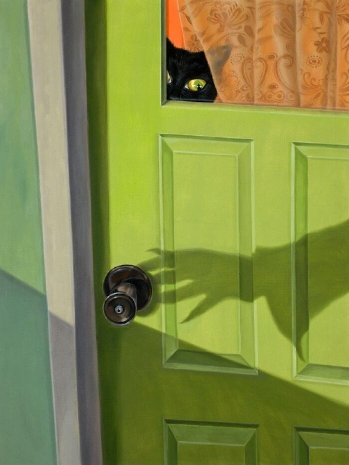 Pinturas de gatos pretos parecem tranquilas, mas escondem detalhes que mudam tudo (30 fotos) 3 Pinturas de gatos pretos parecem tranquilas, mas escondem detalhes que mudam tudo (30 fotos) 3