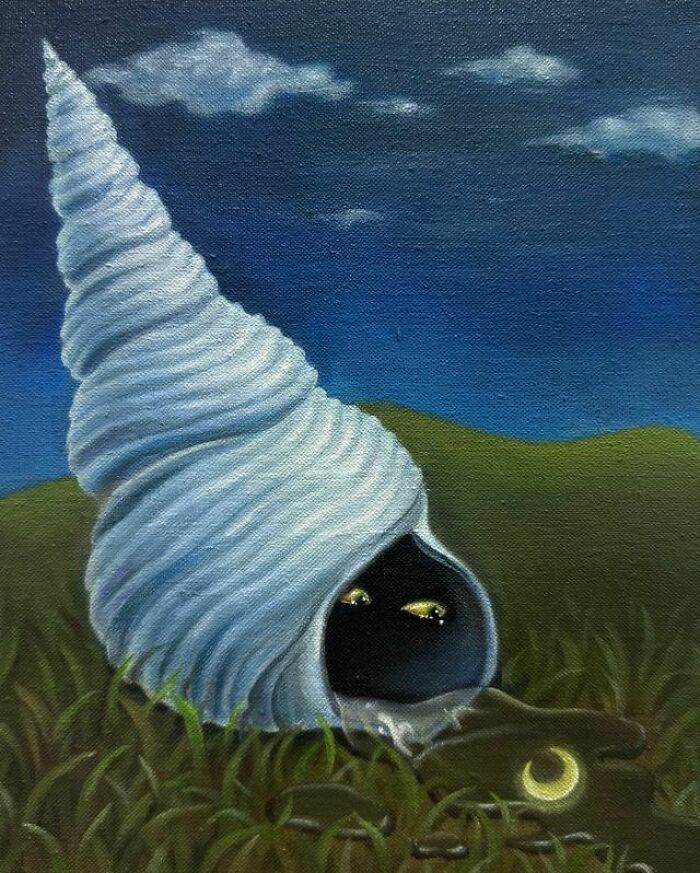 Pinturas de gatos pretos parecem tranquilas, mas escondem detalhes que mudam tudo (30 fotos) 24 Pinturas de gatos pretos parecem tranquilas, mas escondem detalhes que mudam tudo (30 fotos) 24