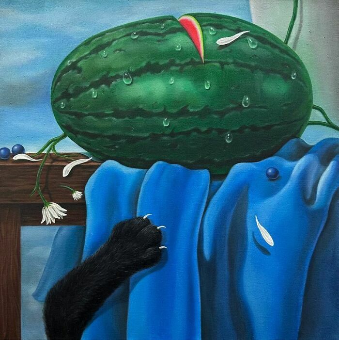 Pinturas de gatos pretos parecem tranquilas, mas escondem detalhes que mudam tudo (30 fotos) 26 Pinturas de gatos pretos parecem tranquilas, mas escondem detalhes que mudam tudo (30 fotos) 26