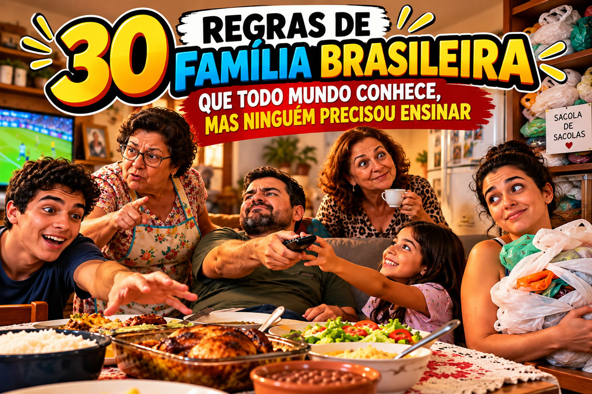 30 regras de família brasileira que todo mundo conhece, mas ninguém precisou ensinar 30 regras de família brasileira que todo mundo conhece, mas ninguém precisou ensinar
