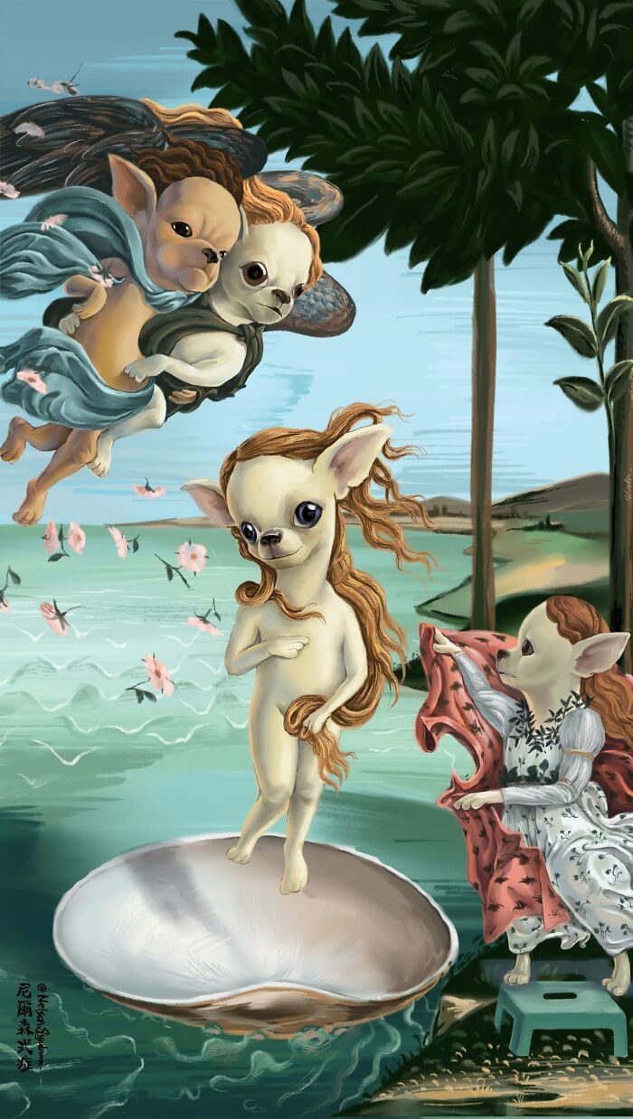 Animais em pinturas famosas estão muito mais engraçados do que deveriam (32 fotos) 9 Animais em pinturas famosas estão muito mais engraçados do que deveriam (32 fotos) 9