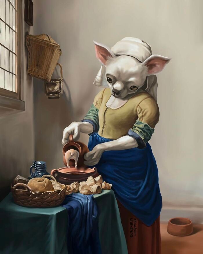 Animais em pinturas famosas estão muito mais engraçados do que deveriam (32 fotos) 19 Animais em pinturas famosas estão muito mais engraçados do que deveriam (32 fotos) 19